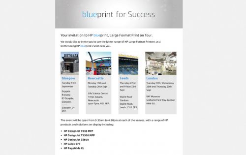 Register now for free admission to the HP Large format tour